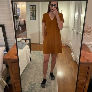 Madewell Texture & Thread Rust Wrap Dress